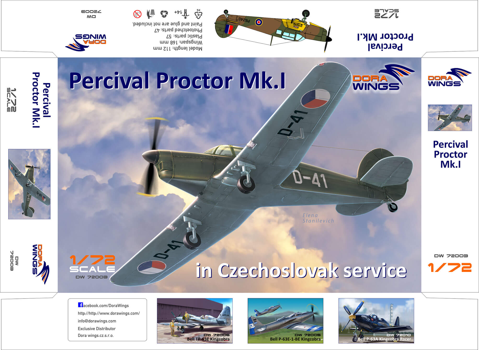 DW 72003 Percival Proctor Mk.1 with Czech Markings Model Kit