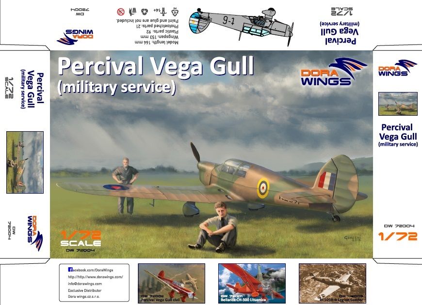 DW 72004 Percival Vega Gull ( military service ) Model Kit
